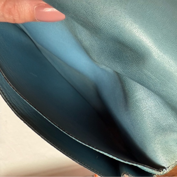 Authentic Hermes Dogon Wallet Togo Blue Jean leather - Picture 6 of 16